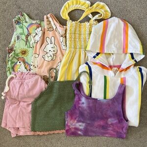 7-pc Bundle of assorted little girl clothes, ~6-7.
